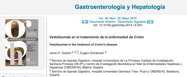 El papel de vedolizumab en el tratamiento de la enfermedad de Crohn: artículo de revisión