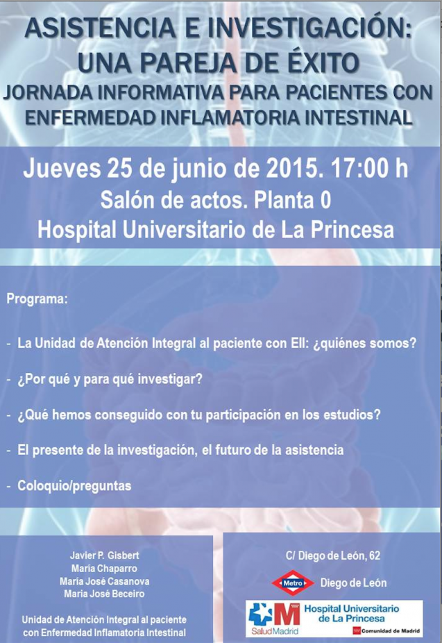 Jornada para pacientes con Enfermedad Inflamatoria Intestinal-H. de La Princesa